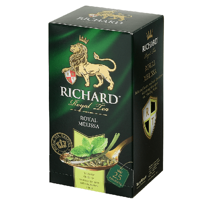 Richard чай в пакетиках. Чай Richard зеленый Royal Melissa 25 пак..